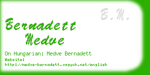 bernadett medve business card
